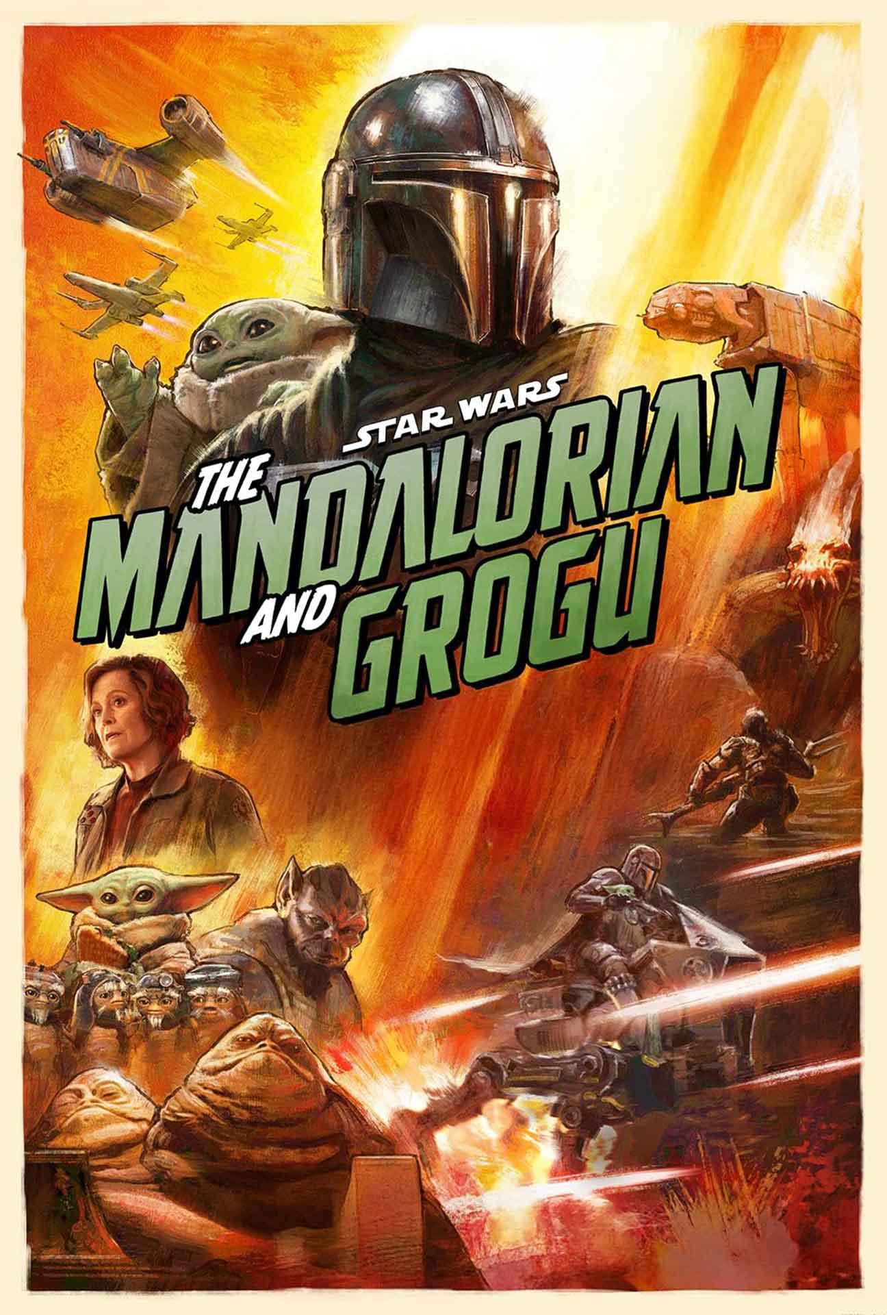 Movie Poster for Star Wars: The Mandalorian and Grogu.